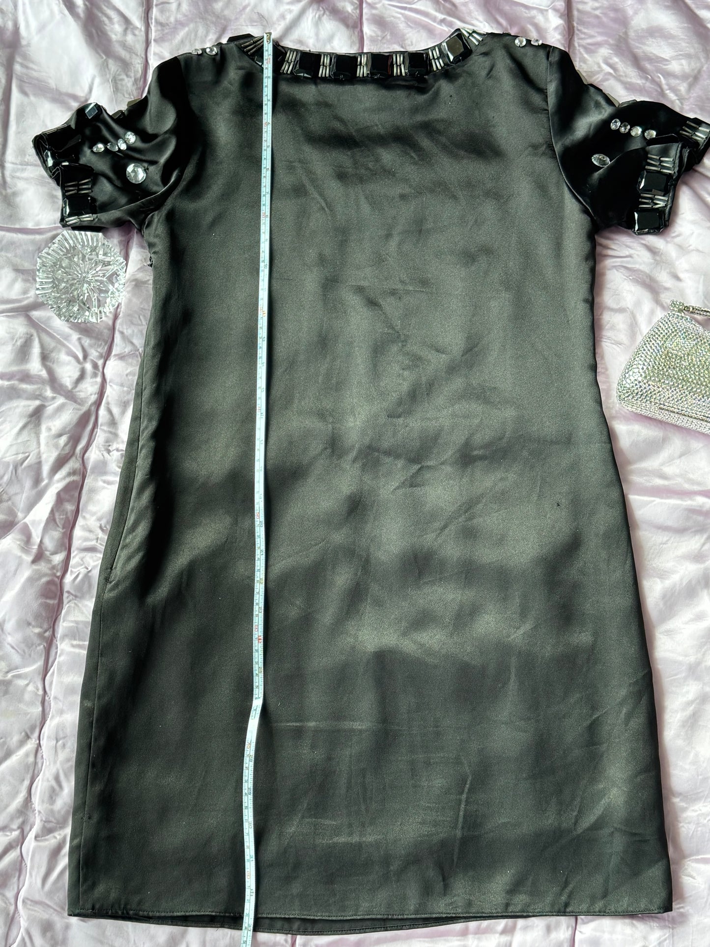 Chloé Vintage Y2K Bejeweled Silk Shift Dress