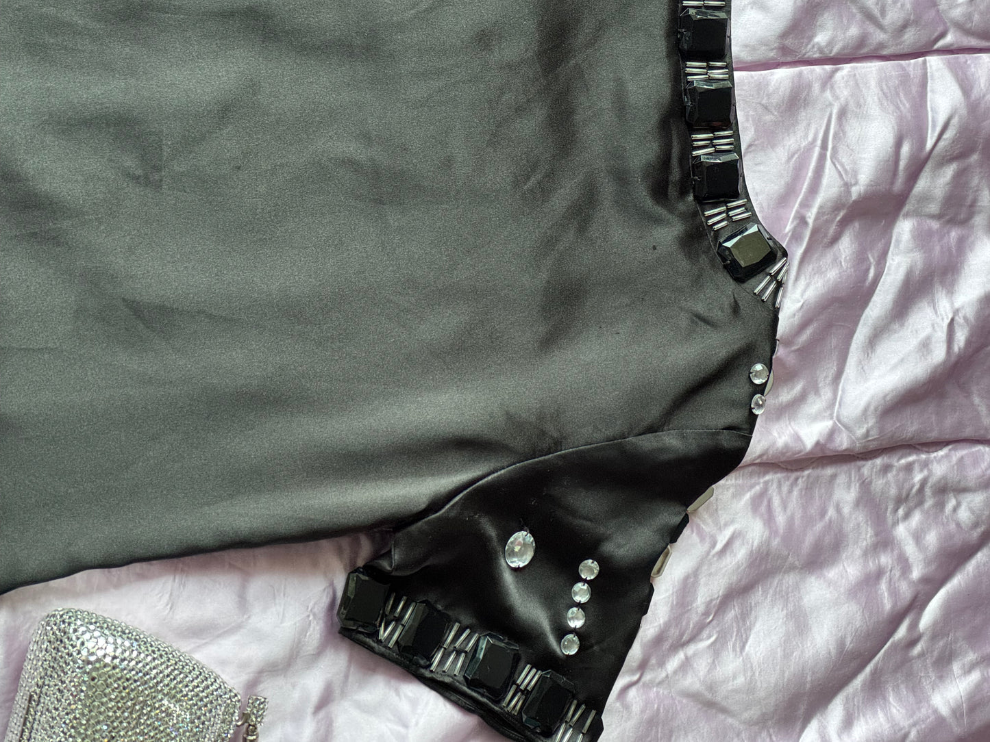 Chloé Vintage Y2K Bejeweled Silk Shift Dress