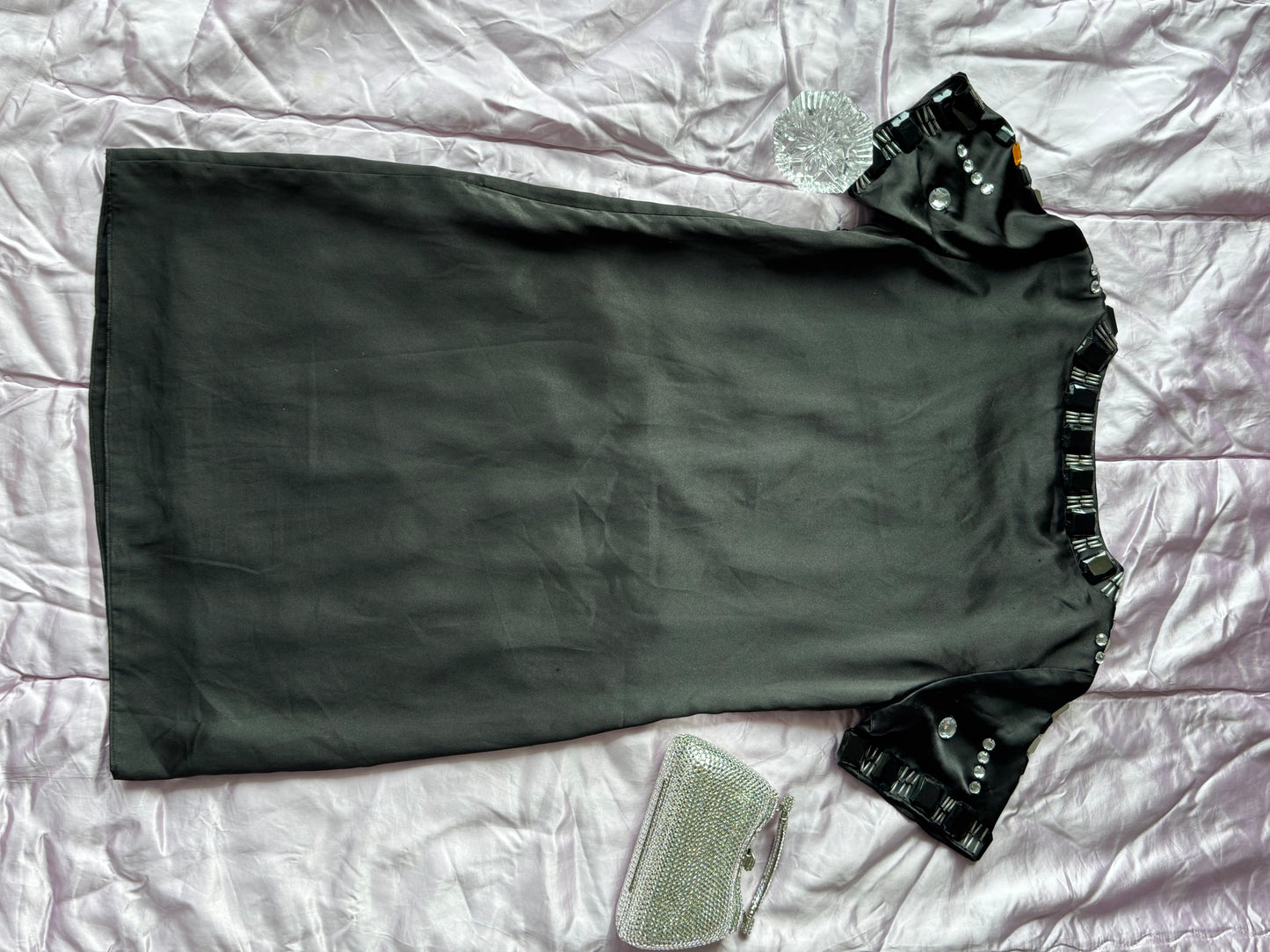 Chloé Vintage Y2K Bejeweled Silk Shift Dress