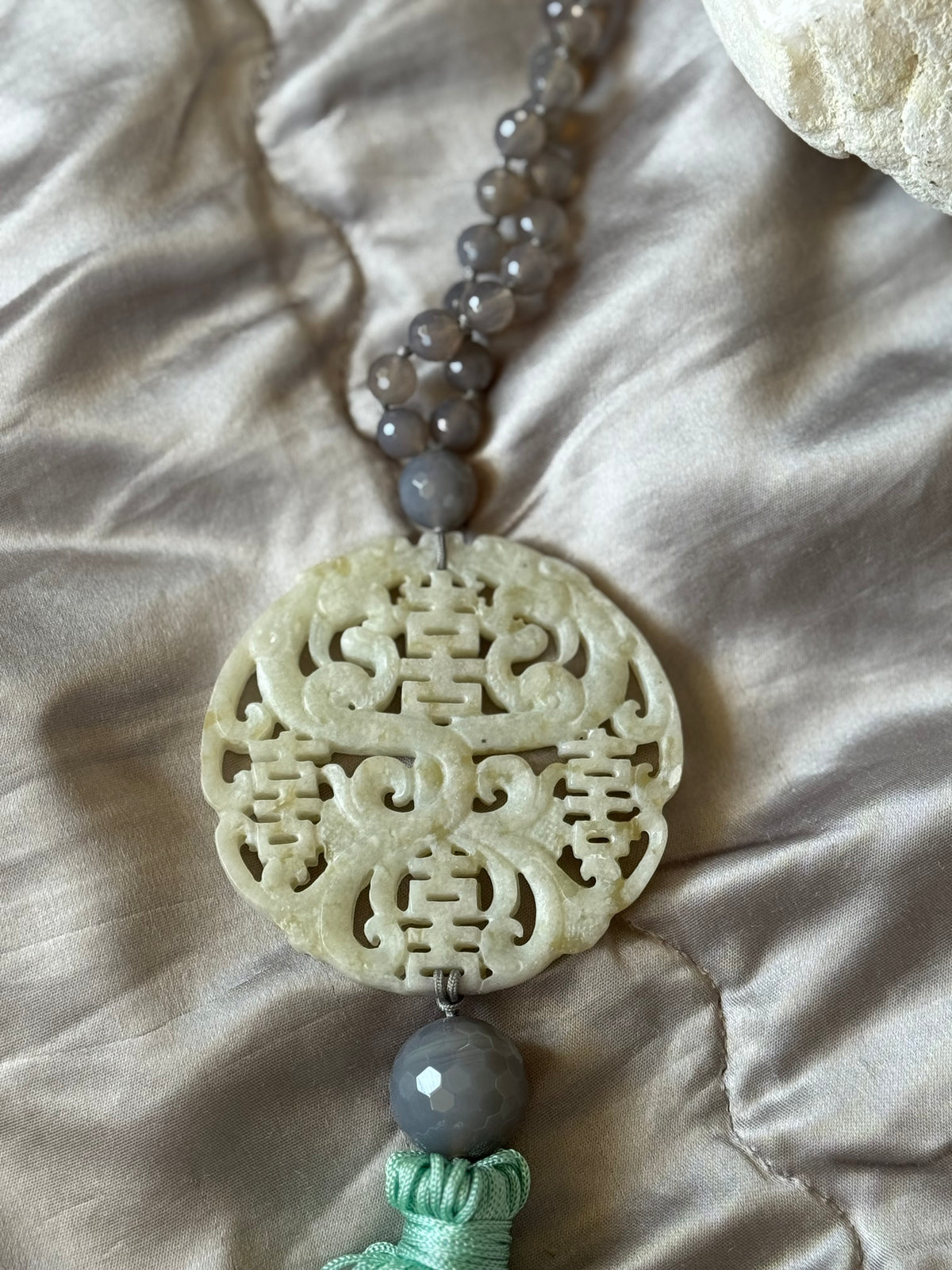 Carved Jade Necklace