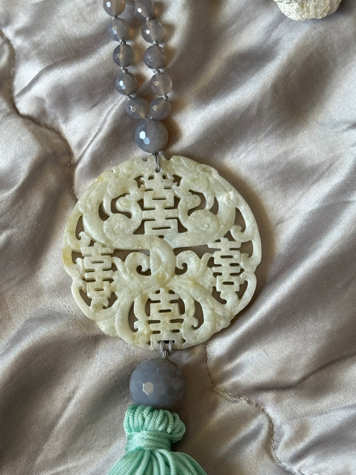 Carved Jade Necklace