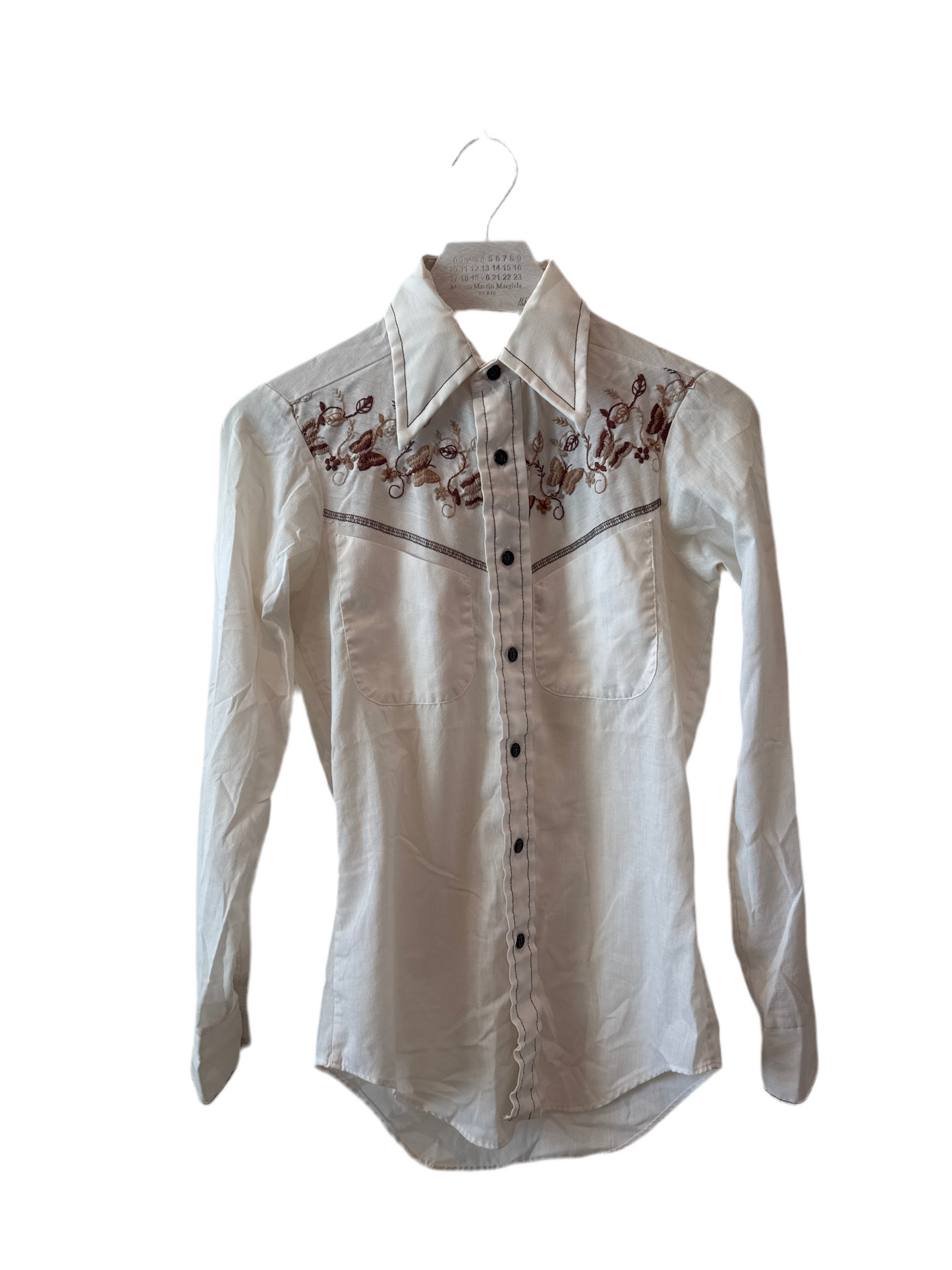 Vintage 1970’s Embroidered Button Down Top