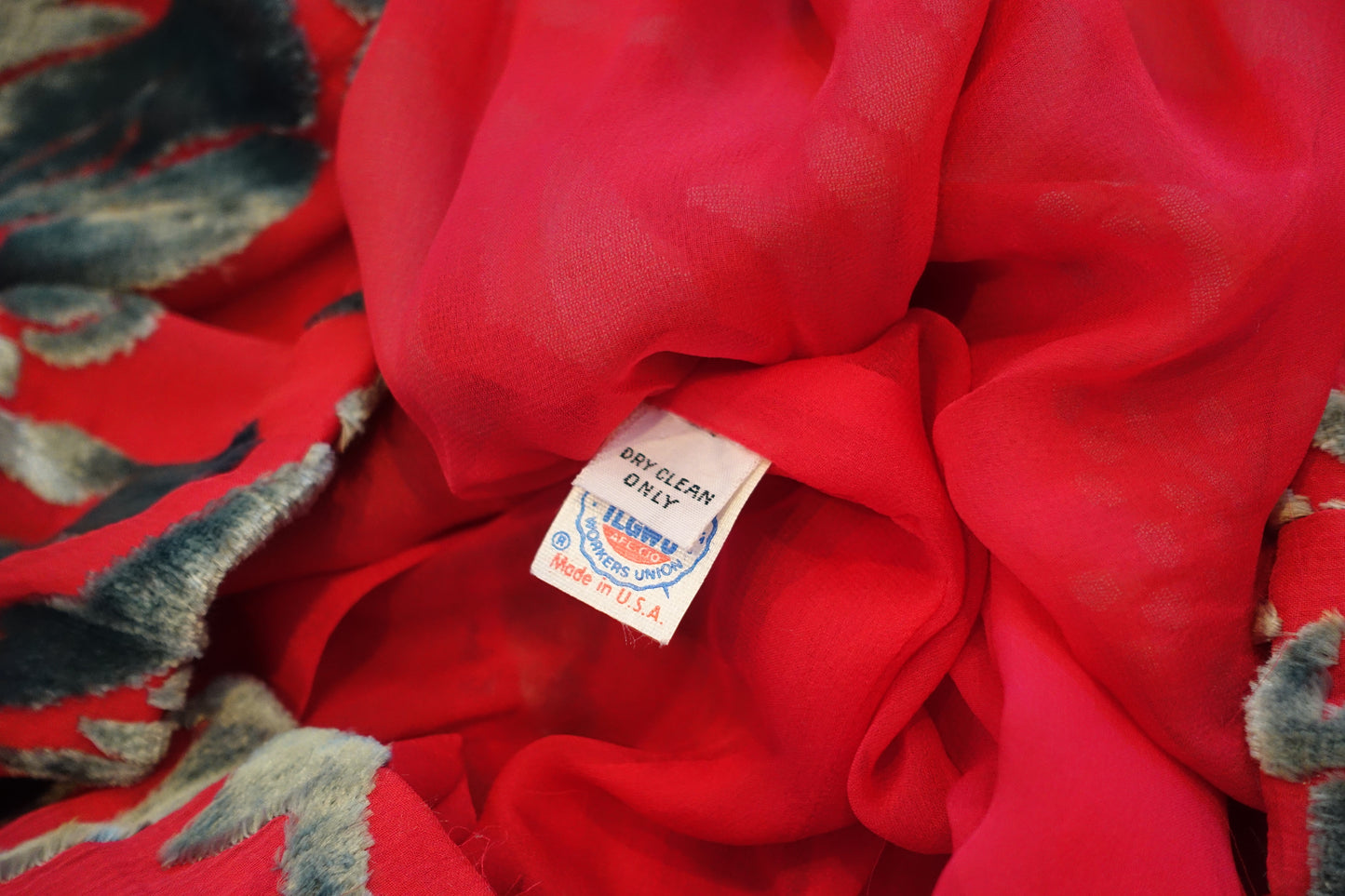 Vintage New Old Stock Bill Blass Clip Cut Silk Dress