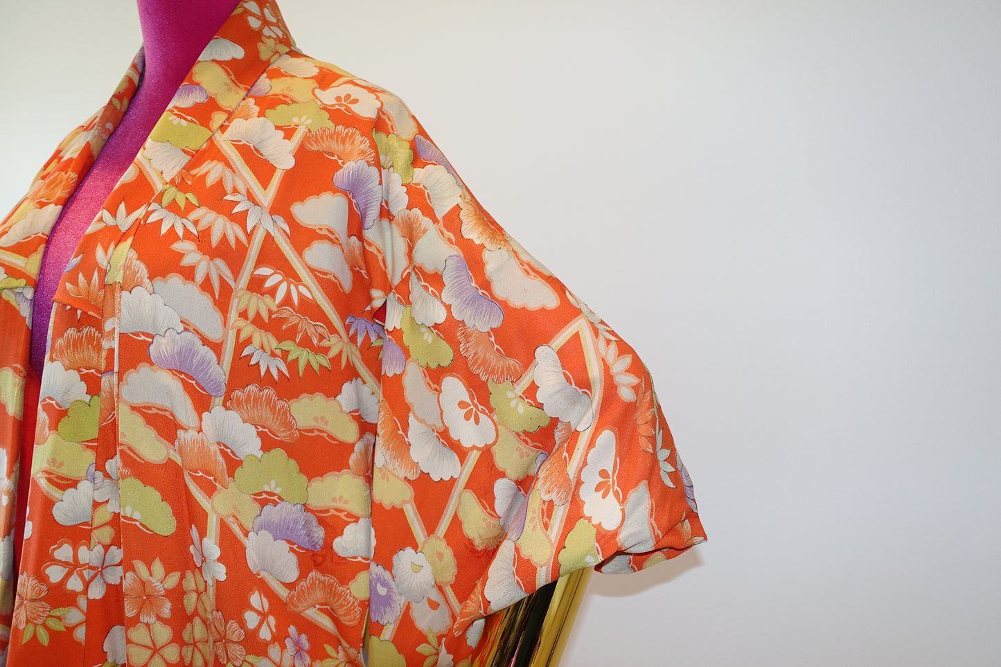 Vintage Deco 1930's-40's Floral Silk 'Watercolor' Kimono