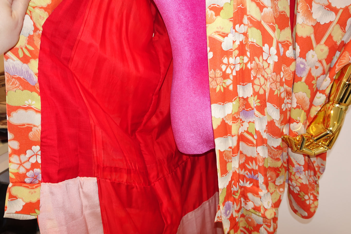 Vintage Deco 1930's-40's Floral Silk 'Watercolor' Kimono