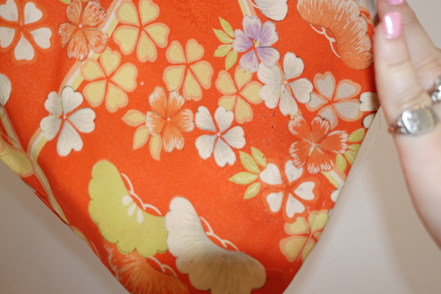 Vintage Deco 1930's-40's Floral Silk 'Watercolor' Kimono