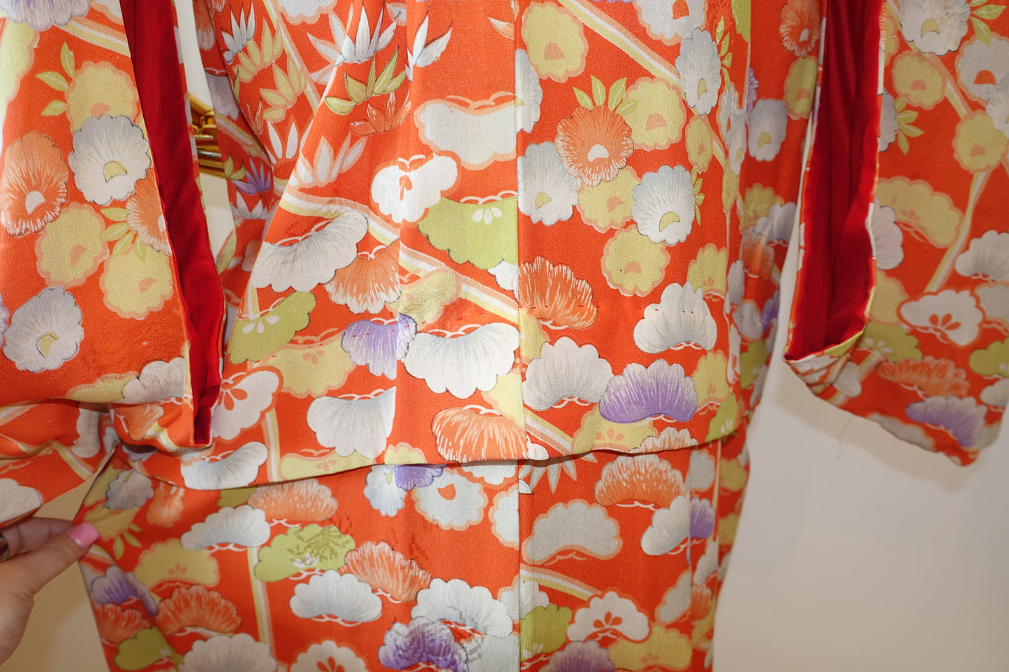 Vintage Deco 1930's-40's Floral Silk 'Watercolor' Kimono