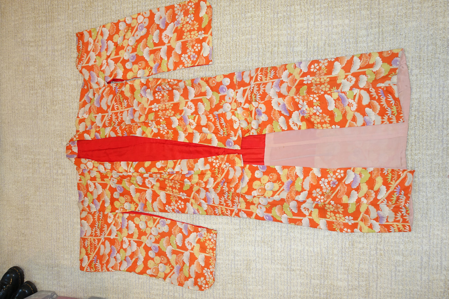 Vintage Deco 1930's-40's Floral Silk 'Watercolor' Kimono
