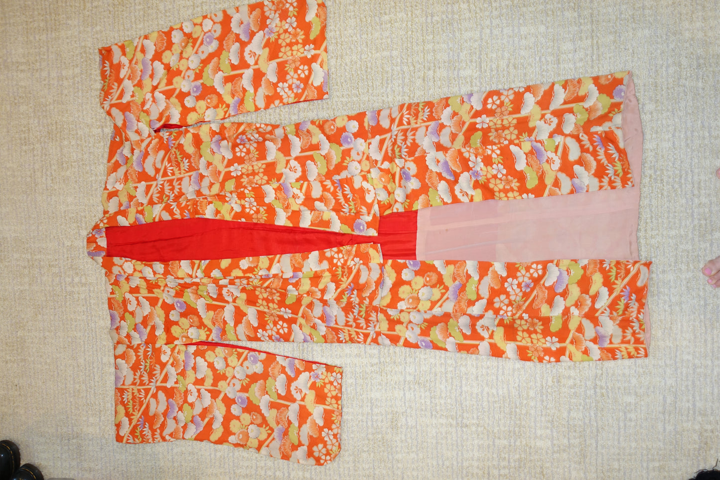Vintage Deco 1930's-40's Floral Silk 'Watercolor' Kimono
