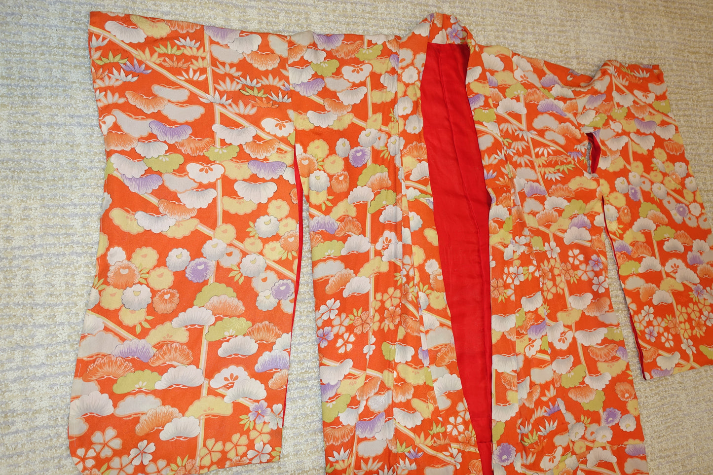 Vintage Deco 1930's-40's Floral Silk 'Watercolor' Kimono
