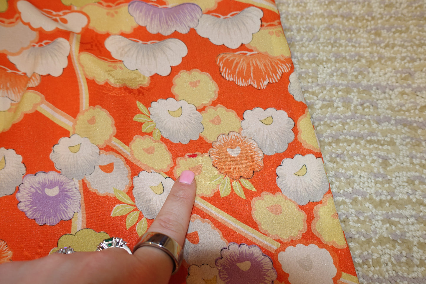 Vintage Deco 1930's-40's Floral Silk 'Watercolor' Kimono