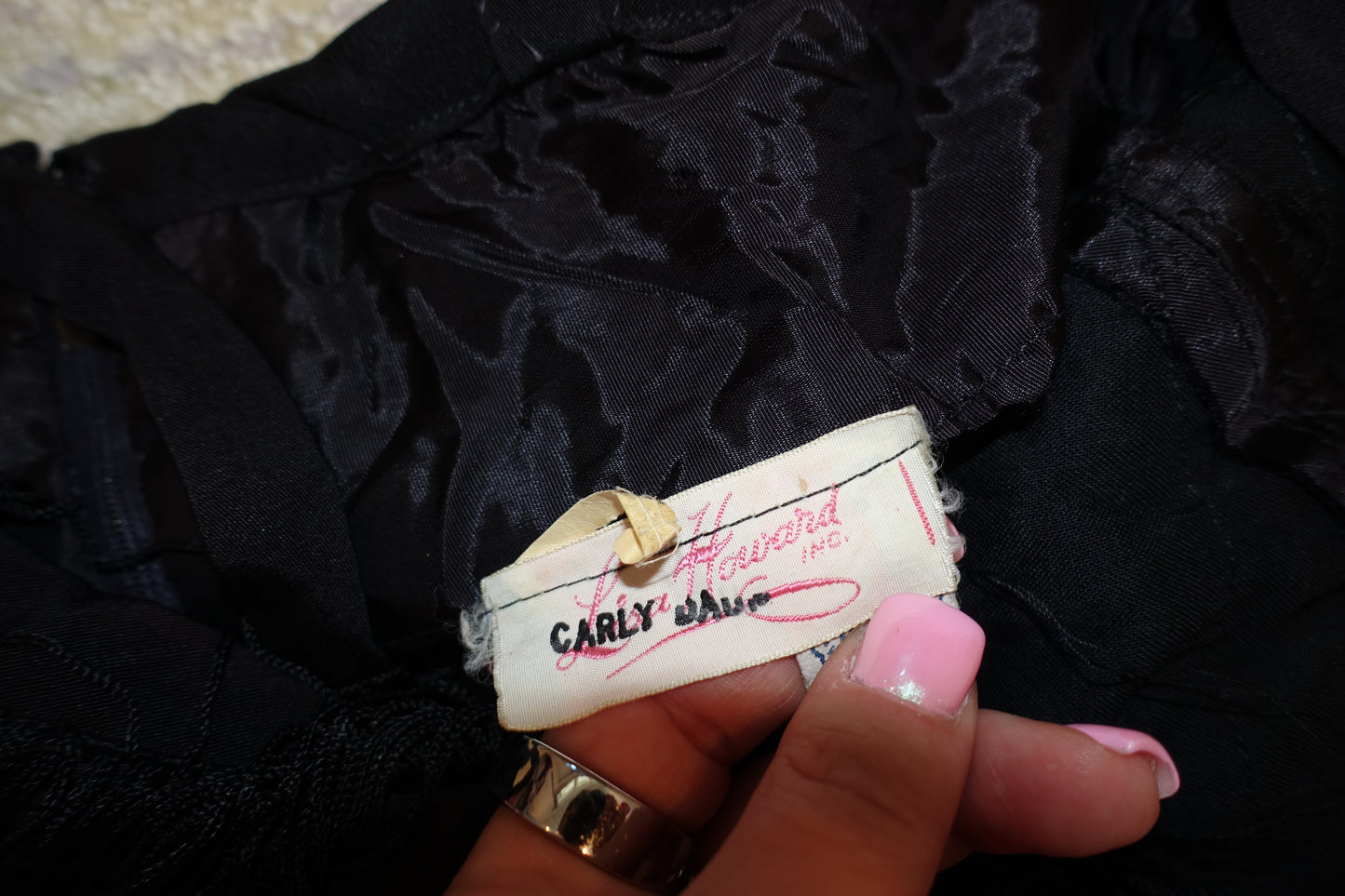 Vintage 80's Illusion Sheer Sequin Polka Dot Dress