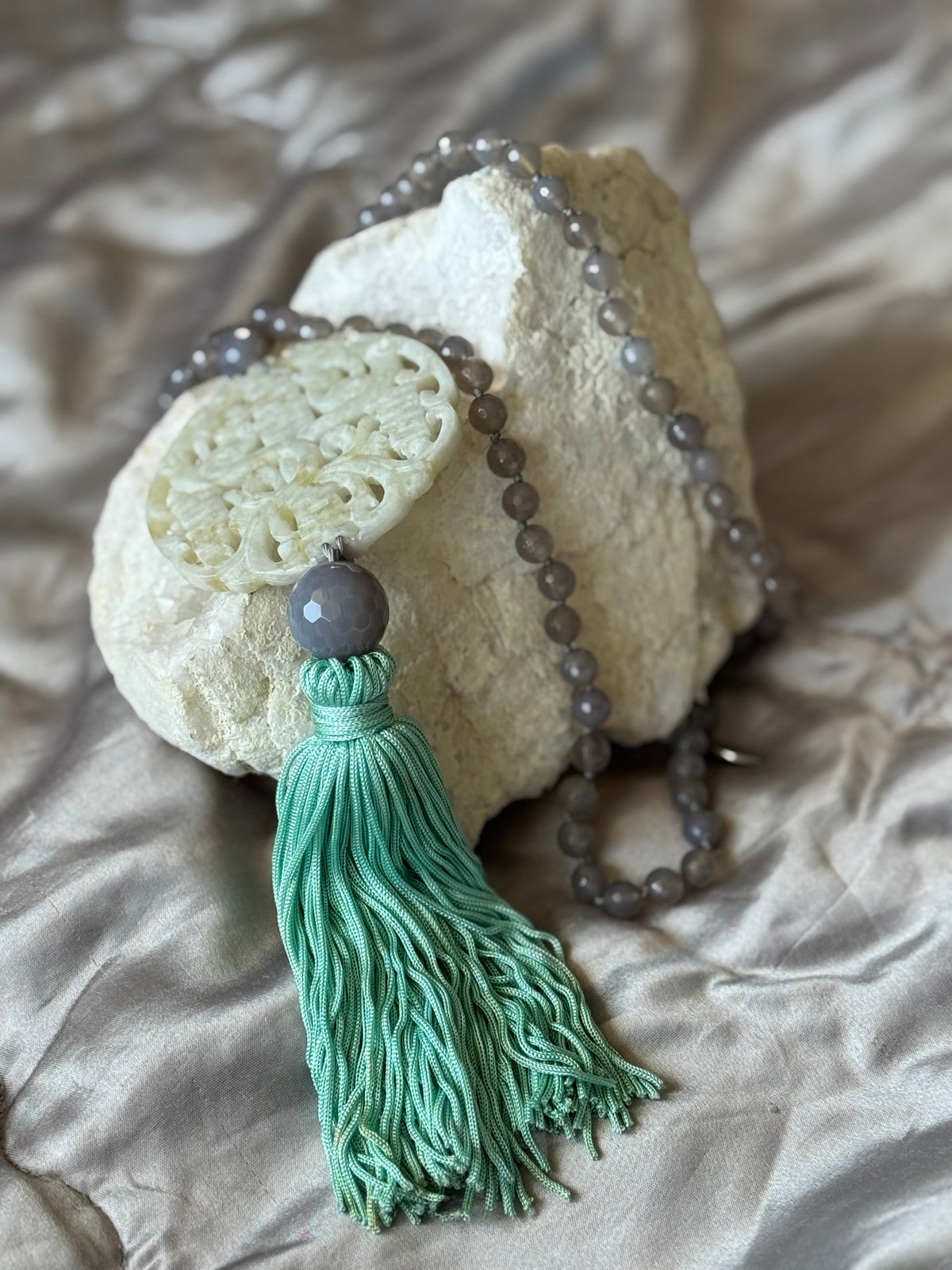 Carved Jade Necklace