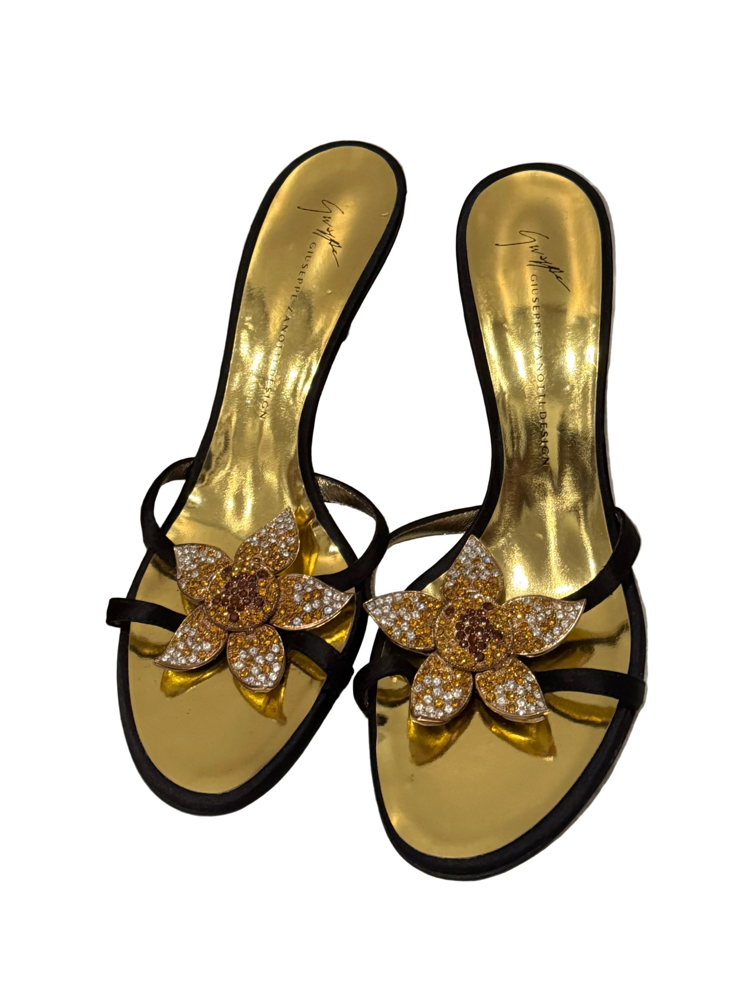 Giuseppe Zanotti Embellished Flower Kitten Heel