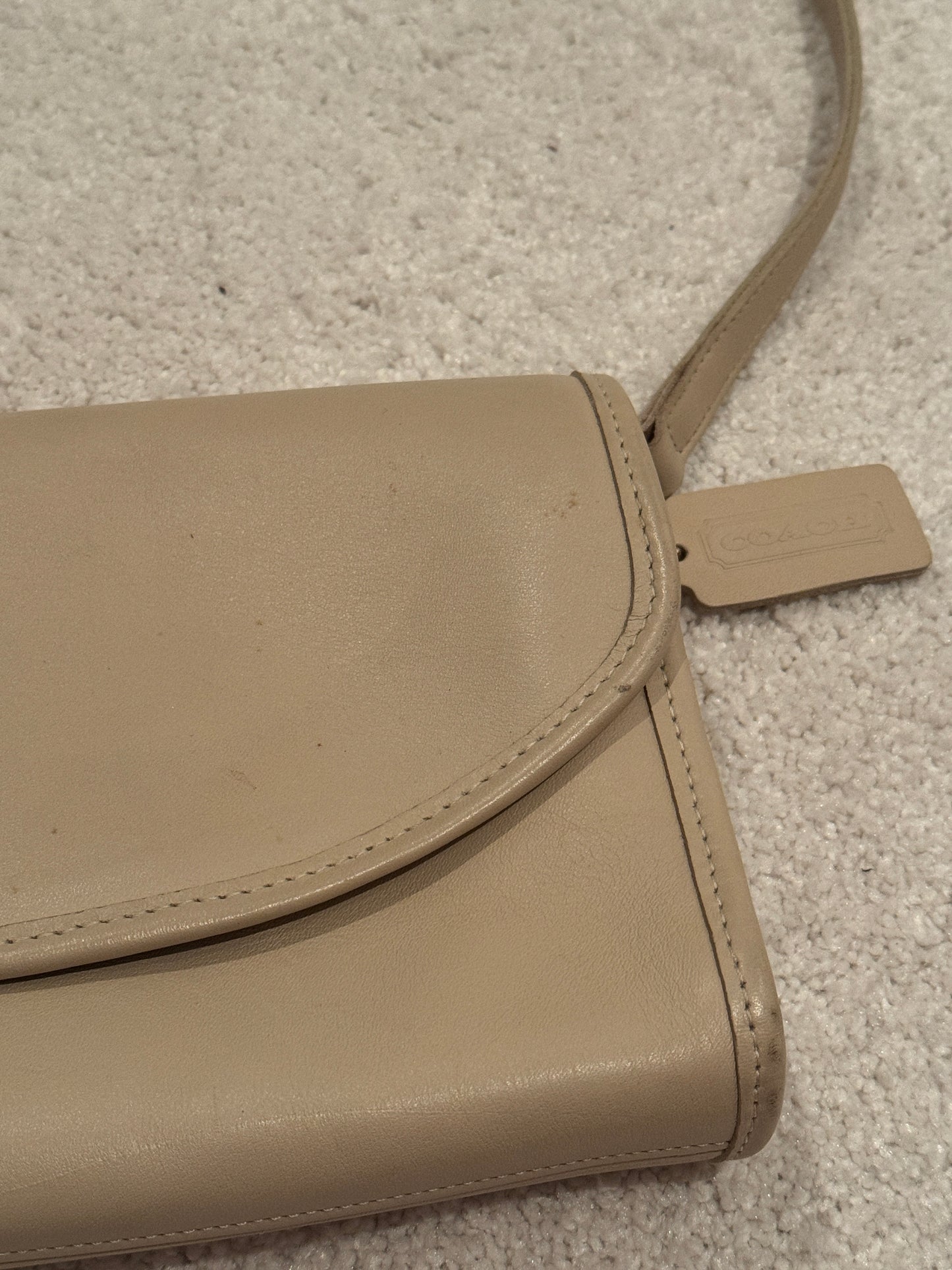 Vintage Coach Sterling Clutch/Crossbody Leather Bag #9945