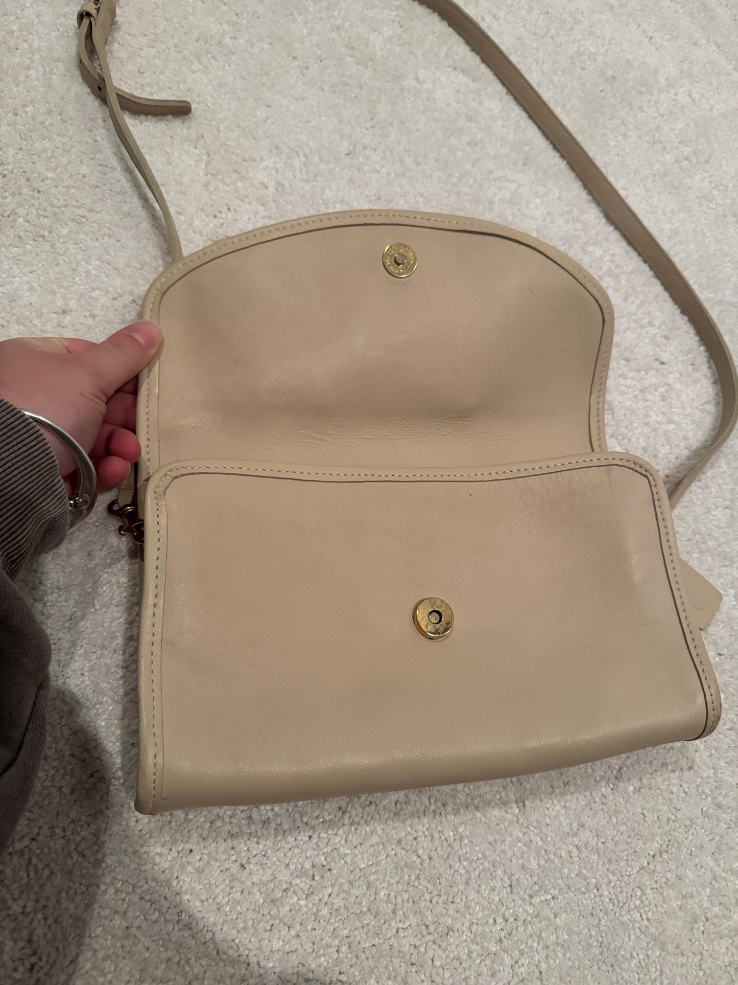 Vintage Coach Sterling Clutch/Crossbody Leather Bag #9945