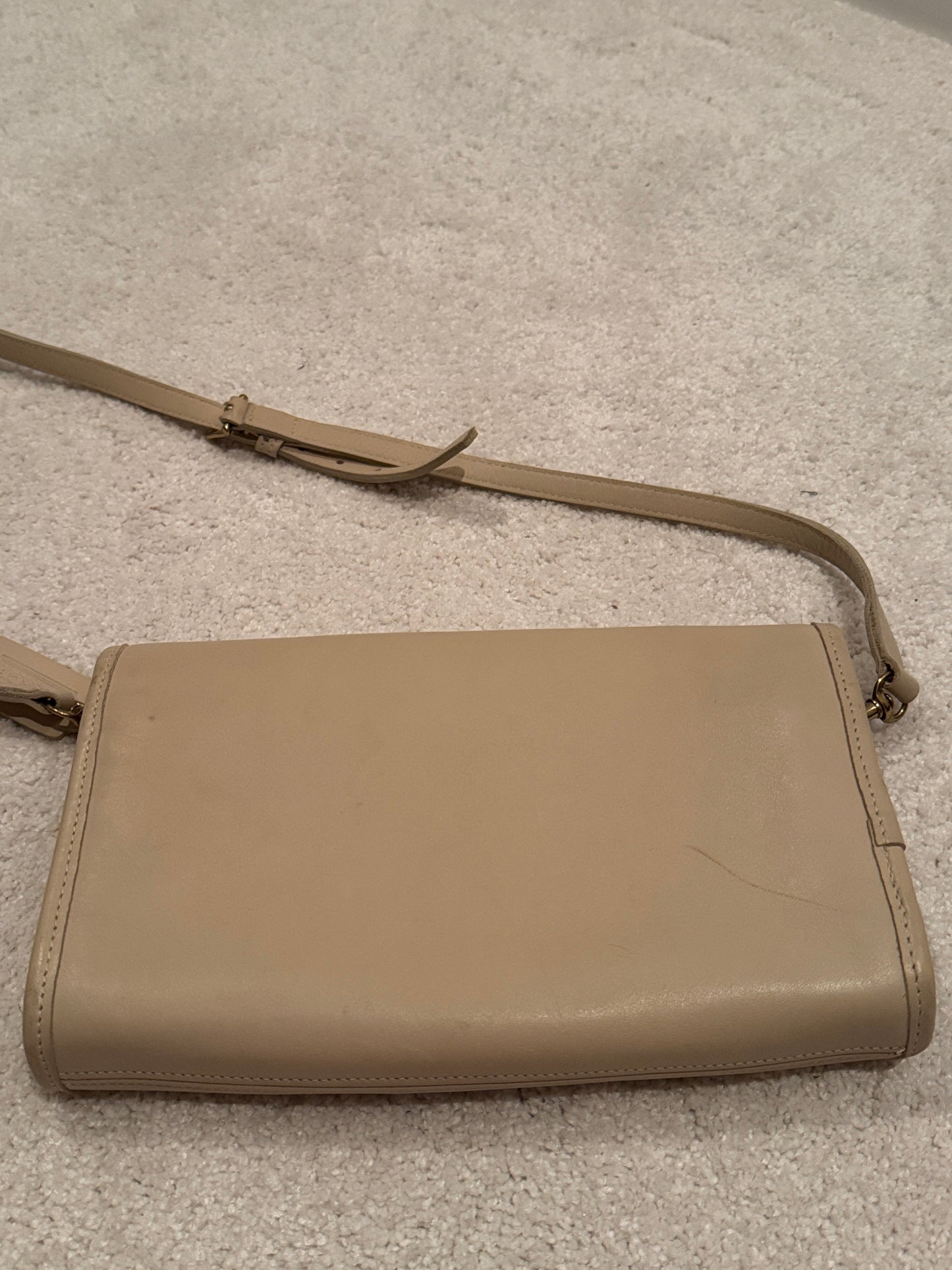 Vintage Coach Sterling Clutch/Crossbody Leather Bag #9945