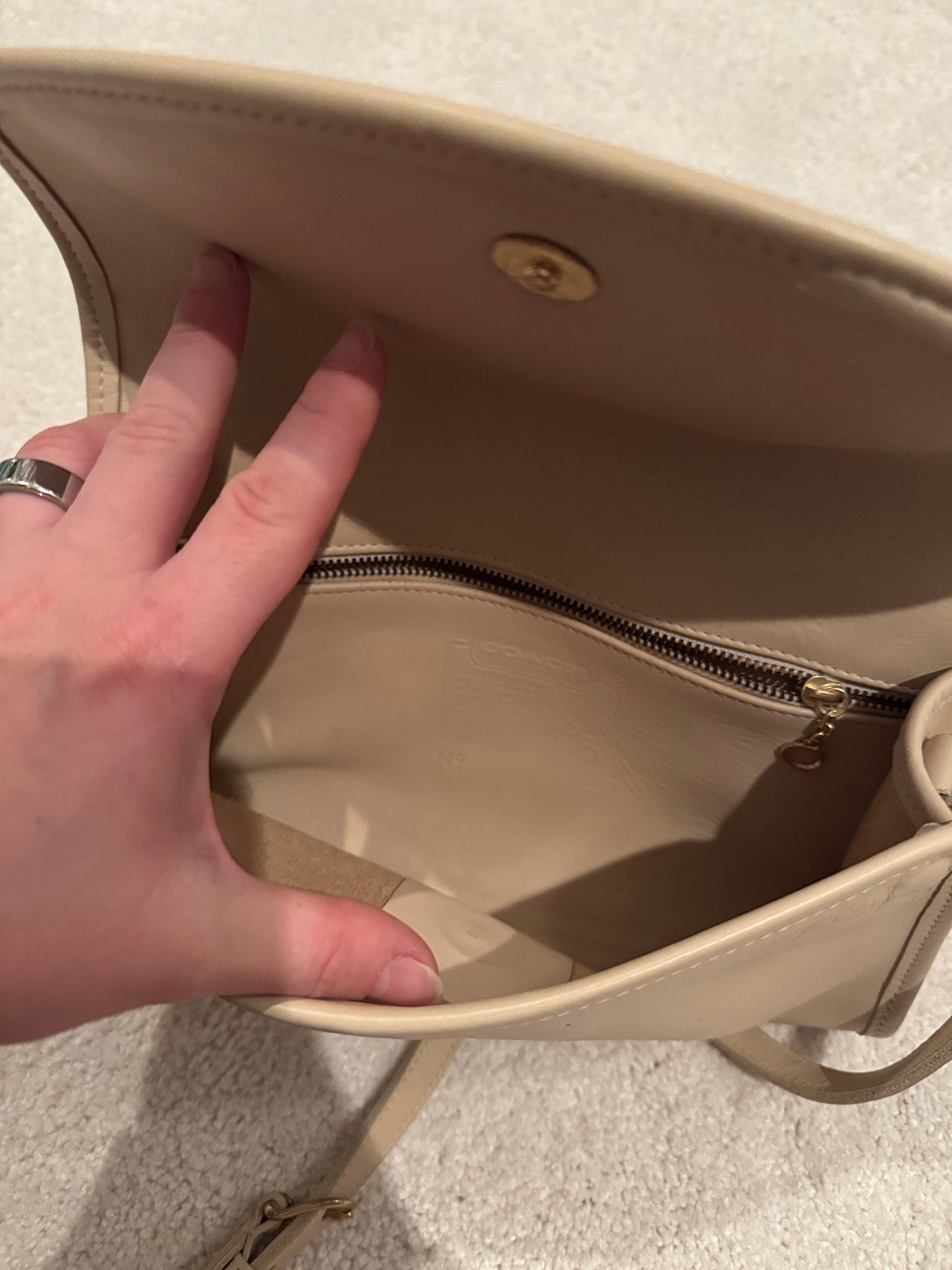 Vintage Coach Sterling Clutch/Crossbody Leather Bag #9945