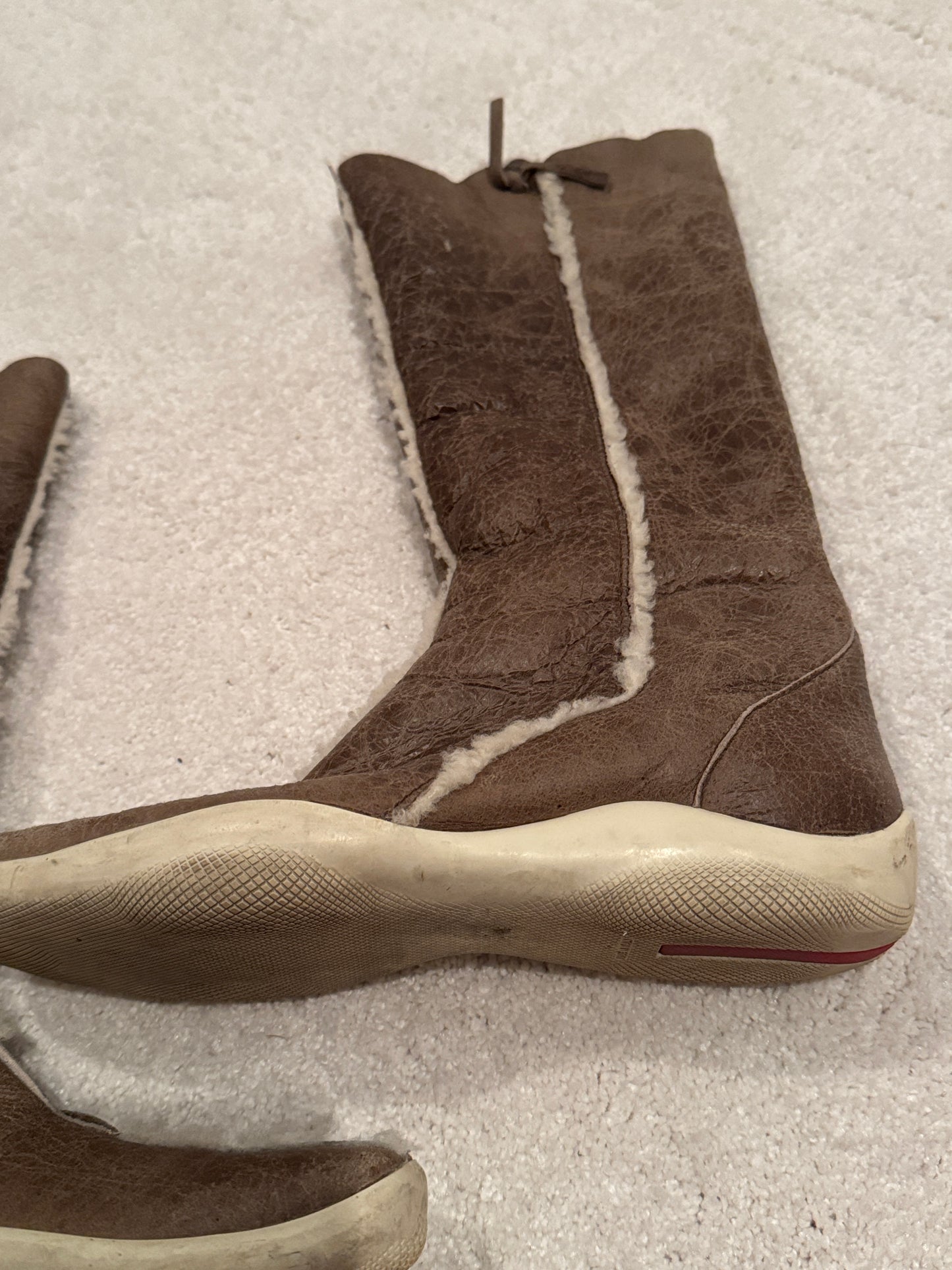 Prada Sport Y2K Shearling Boots