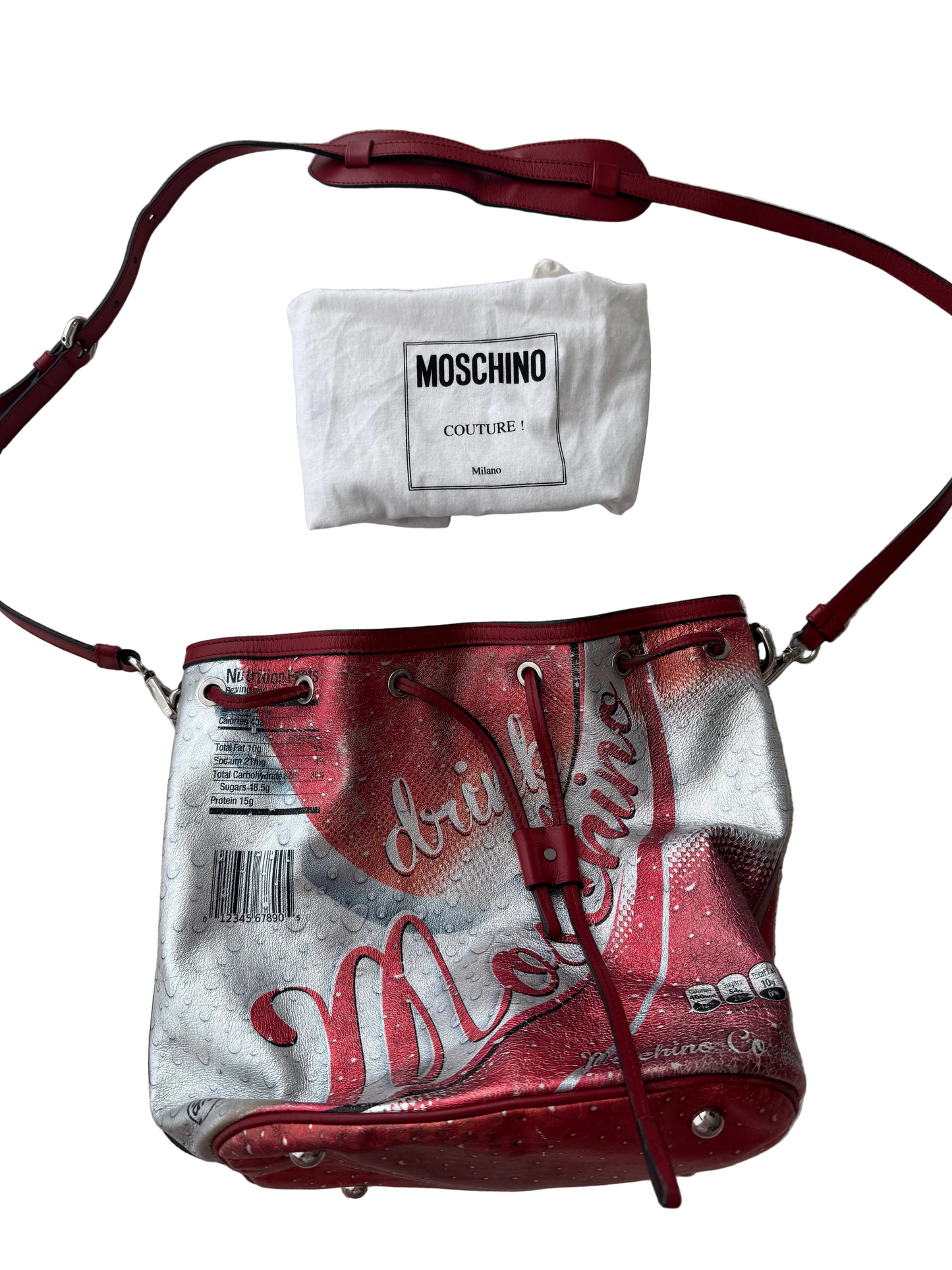 Limited Edition Moschino "Drink Moschino" Coca-Cola Bucket Bag