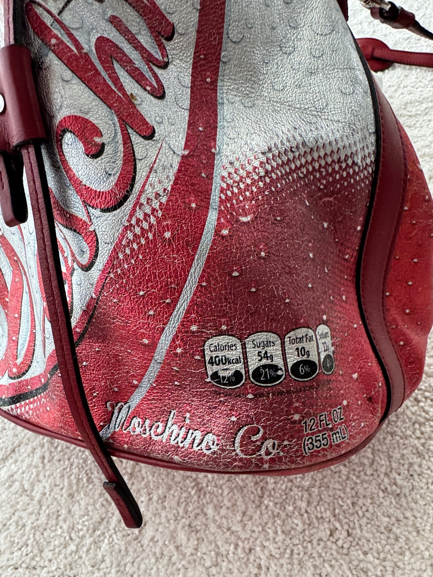Limited Edition Moschino "Drink Moschino" Coca-Cola Bucket Bag