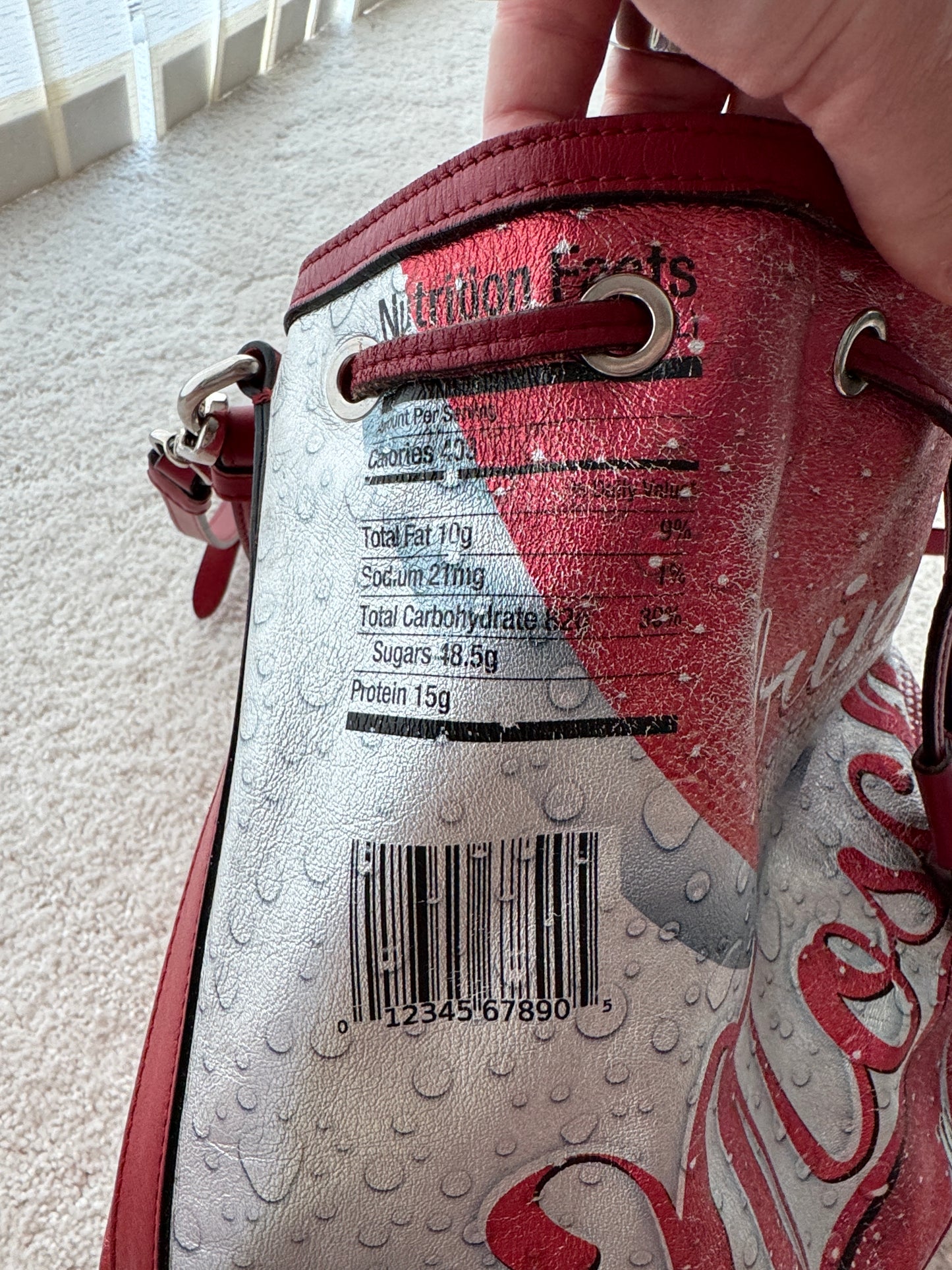 Limited Edition Moschino "Drink Moschino" Coca-Cola Bucket Bag