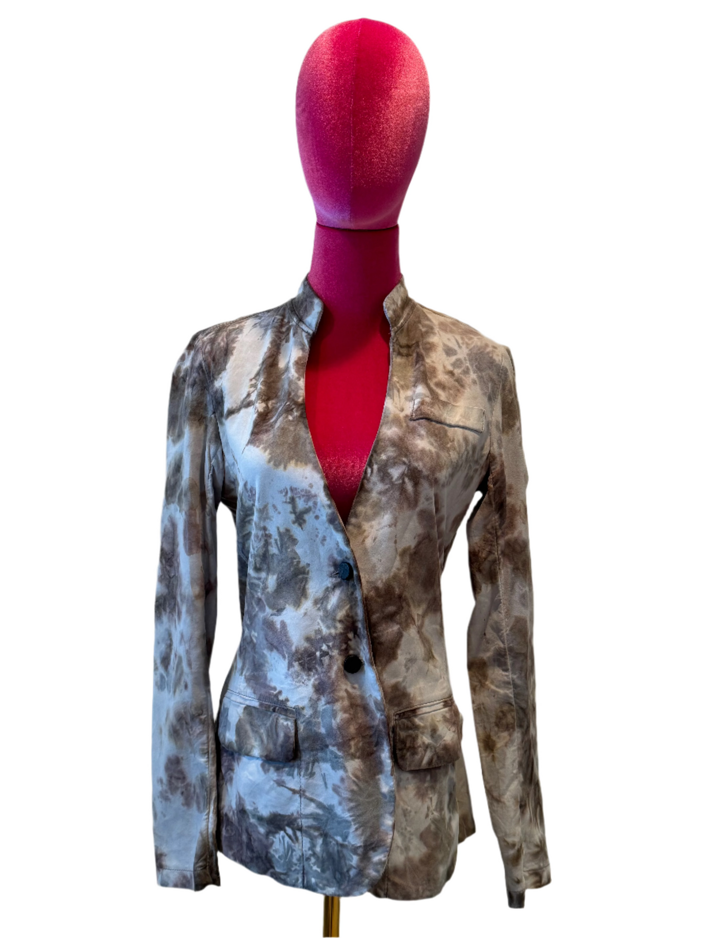 Giorgio Brato Tie Dye Leather Jacket
