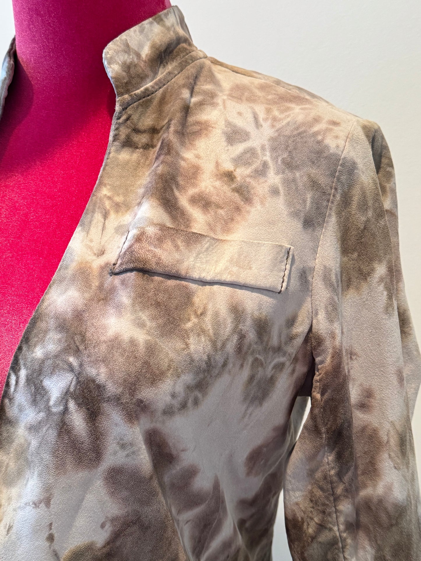 Giorgio Brato Tie Dye Leather Jacket