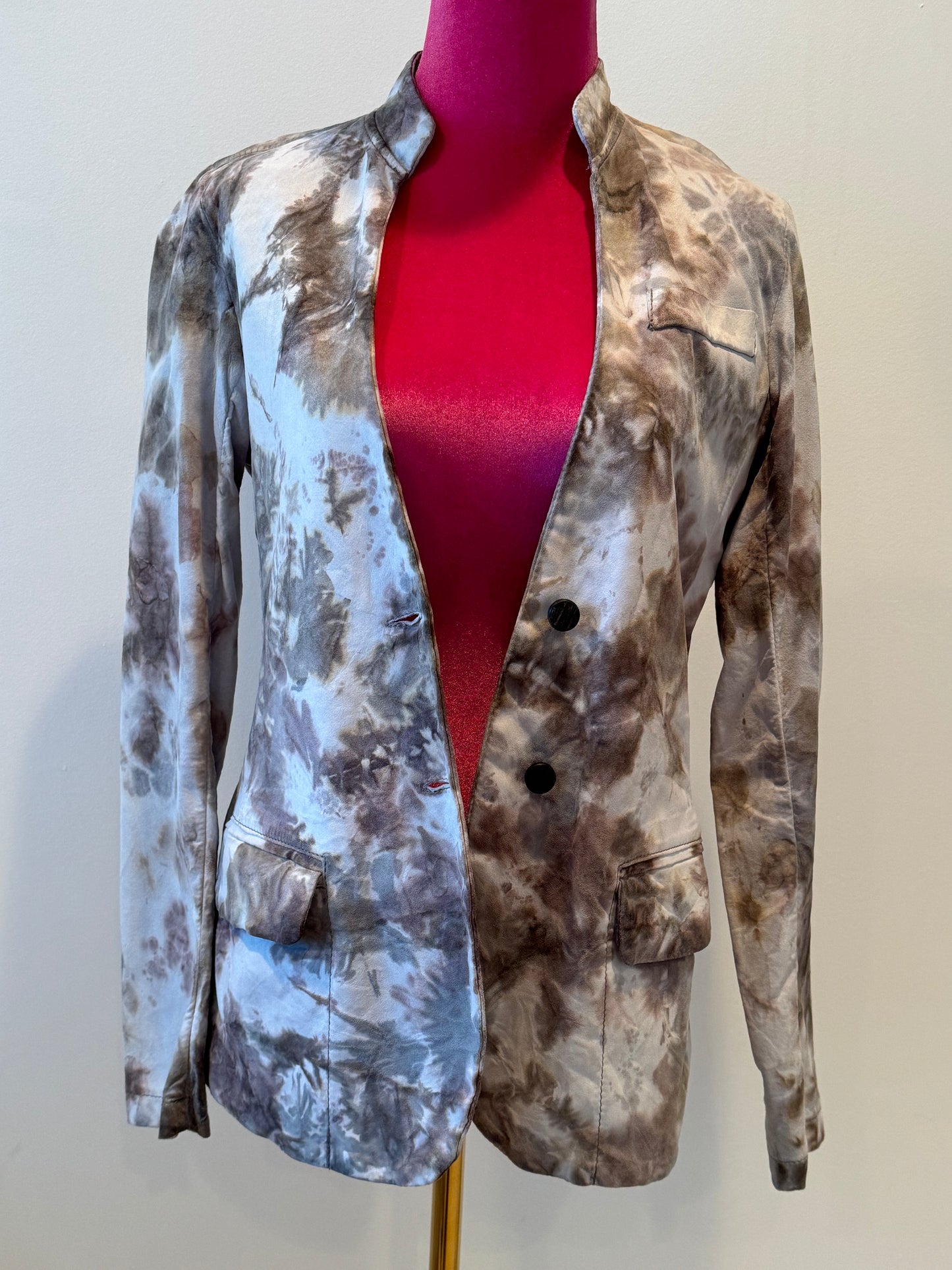 Giorgio Brato Tie Dye Leather Jacket
