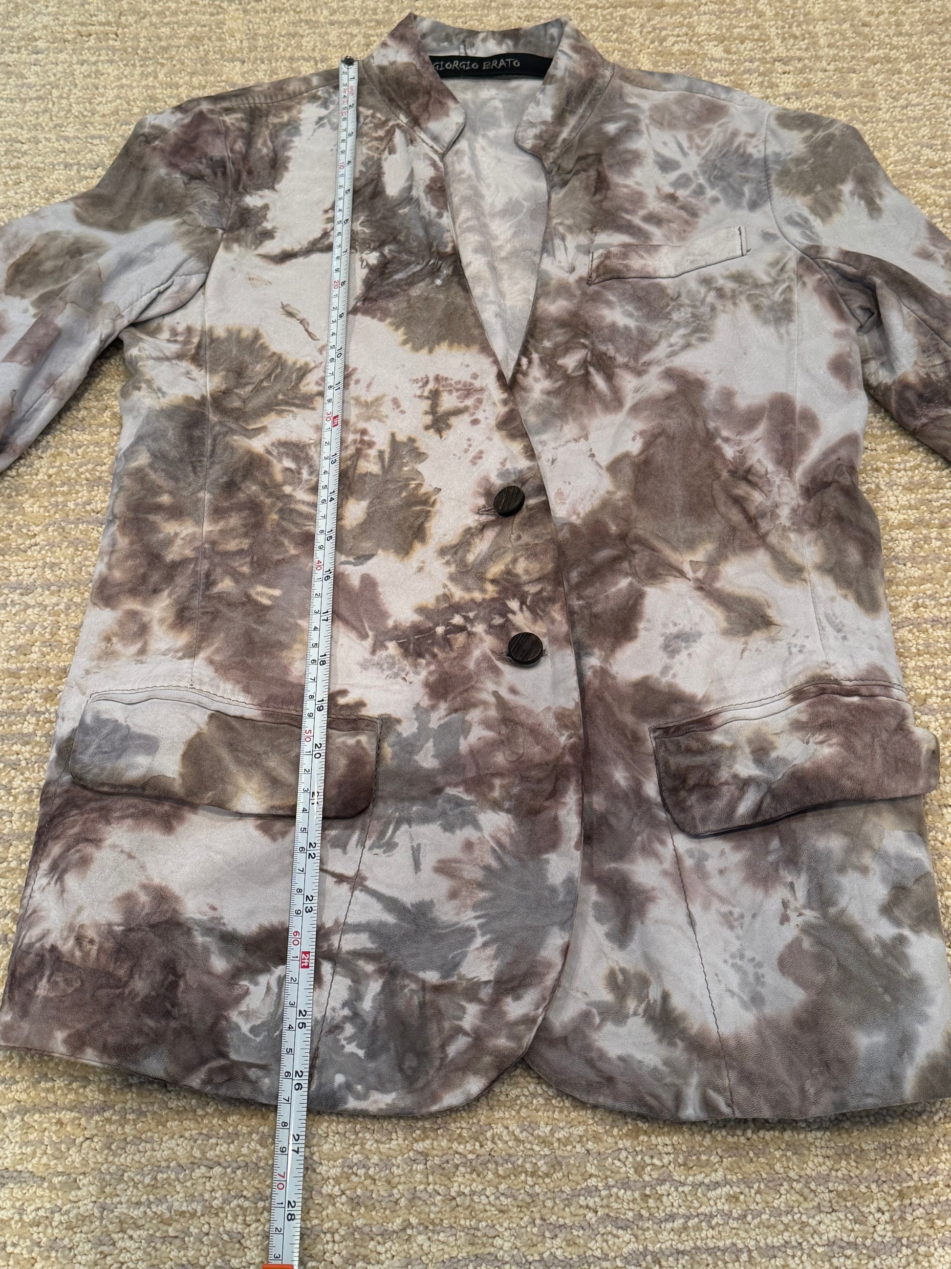 Giorgio Brato Tie Dye Leather Jacket