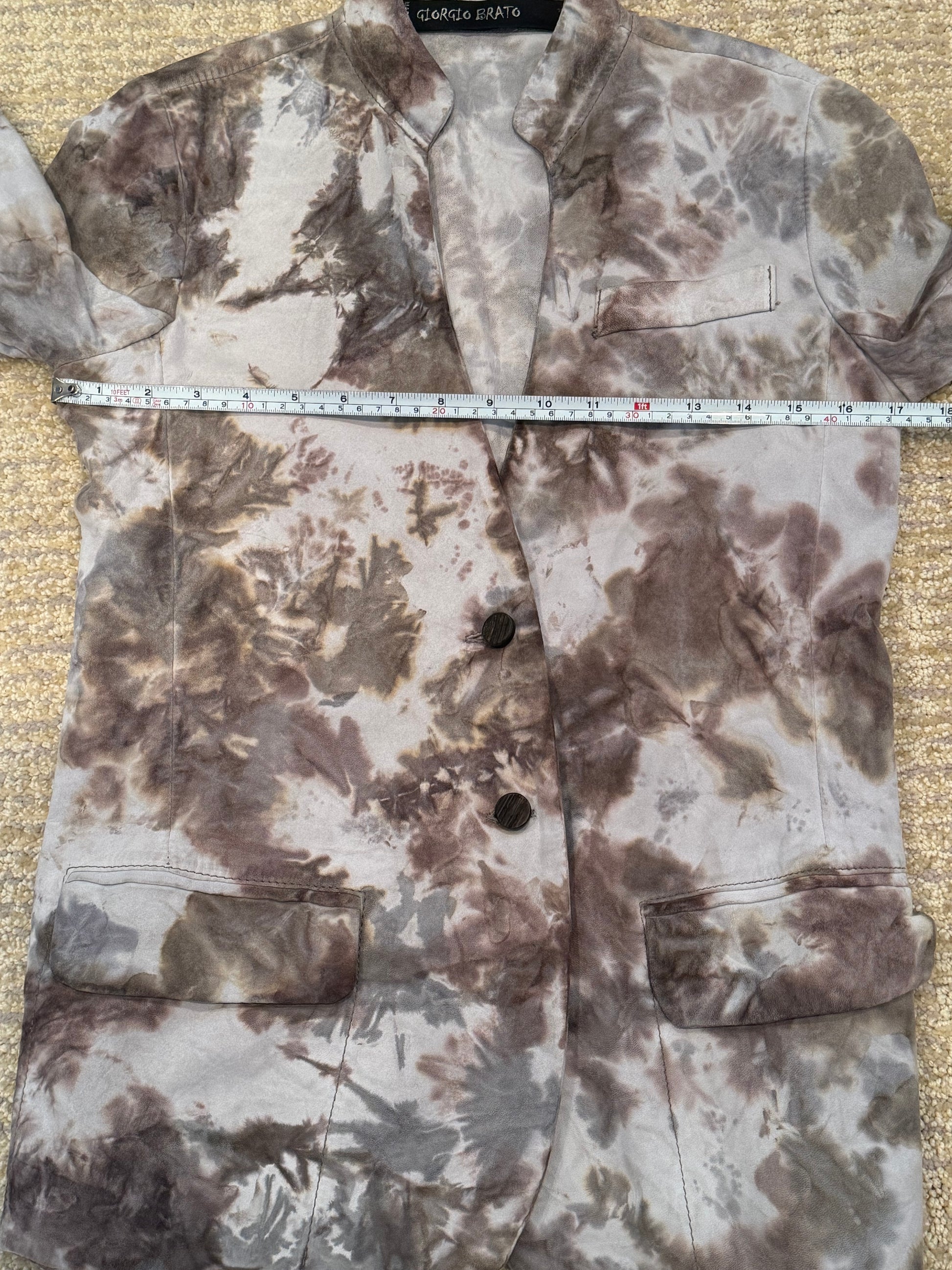 Giorgio Brato Tie Dye Leather Jacket