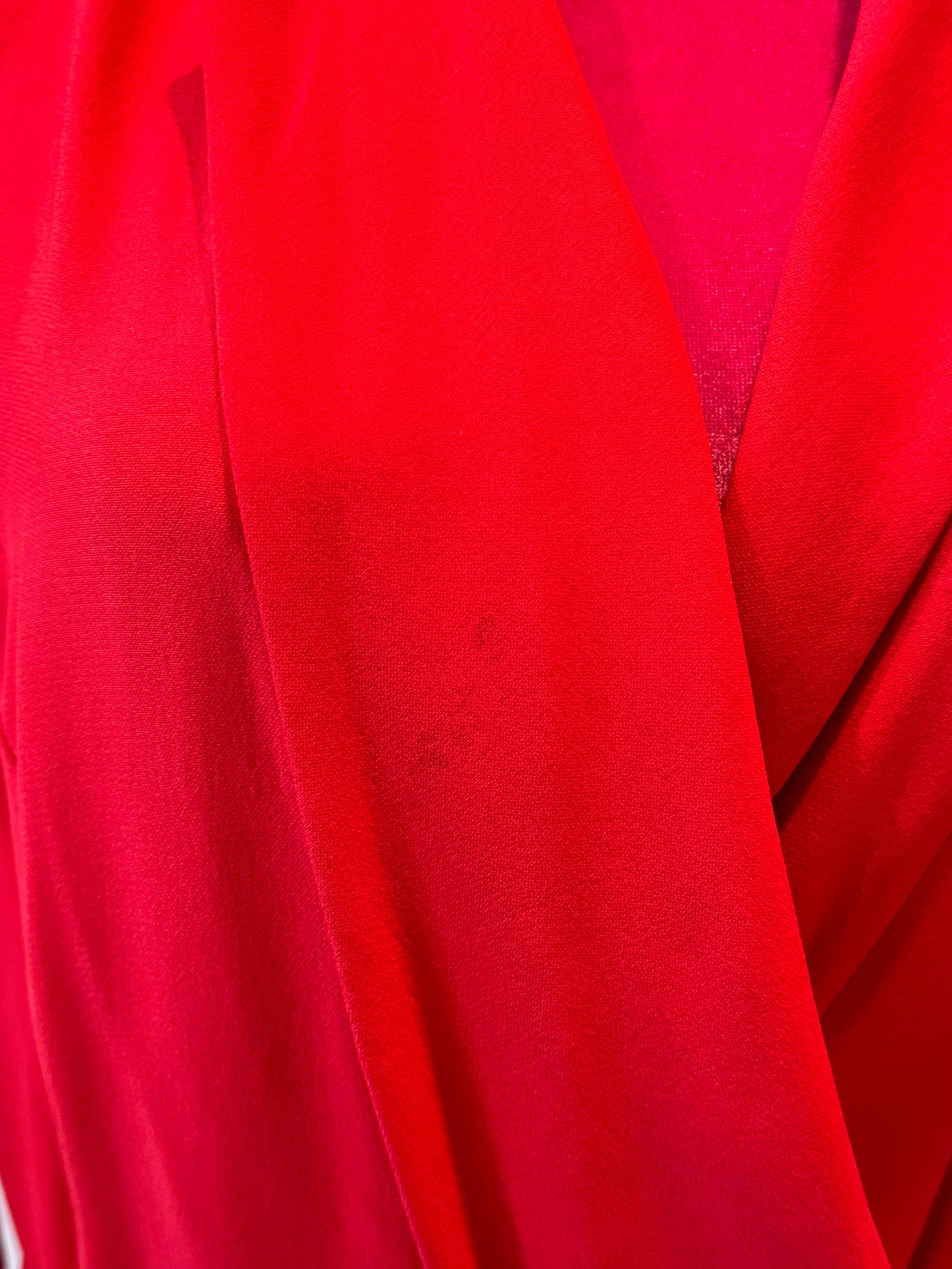 Vintage Fendi 80's Red Wrap Dress - Size 10
