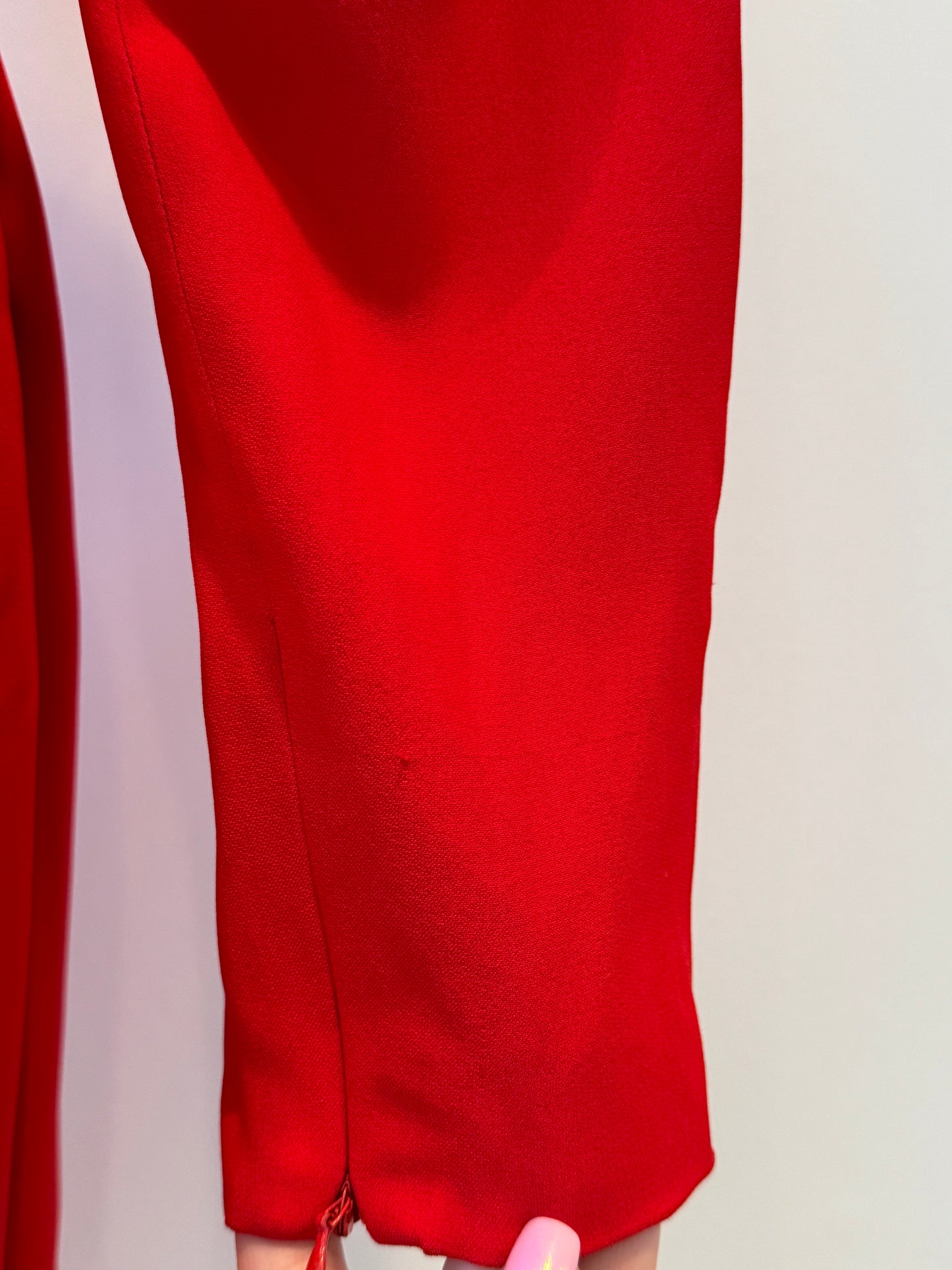 Vintage Fendi 80's Red Wrap Dress - Size 10