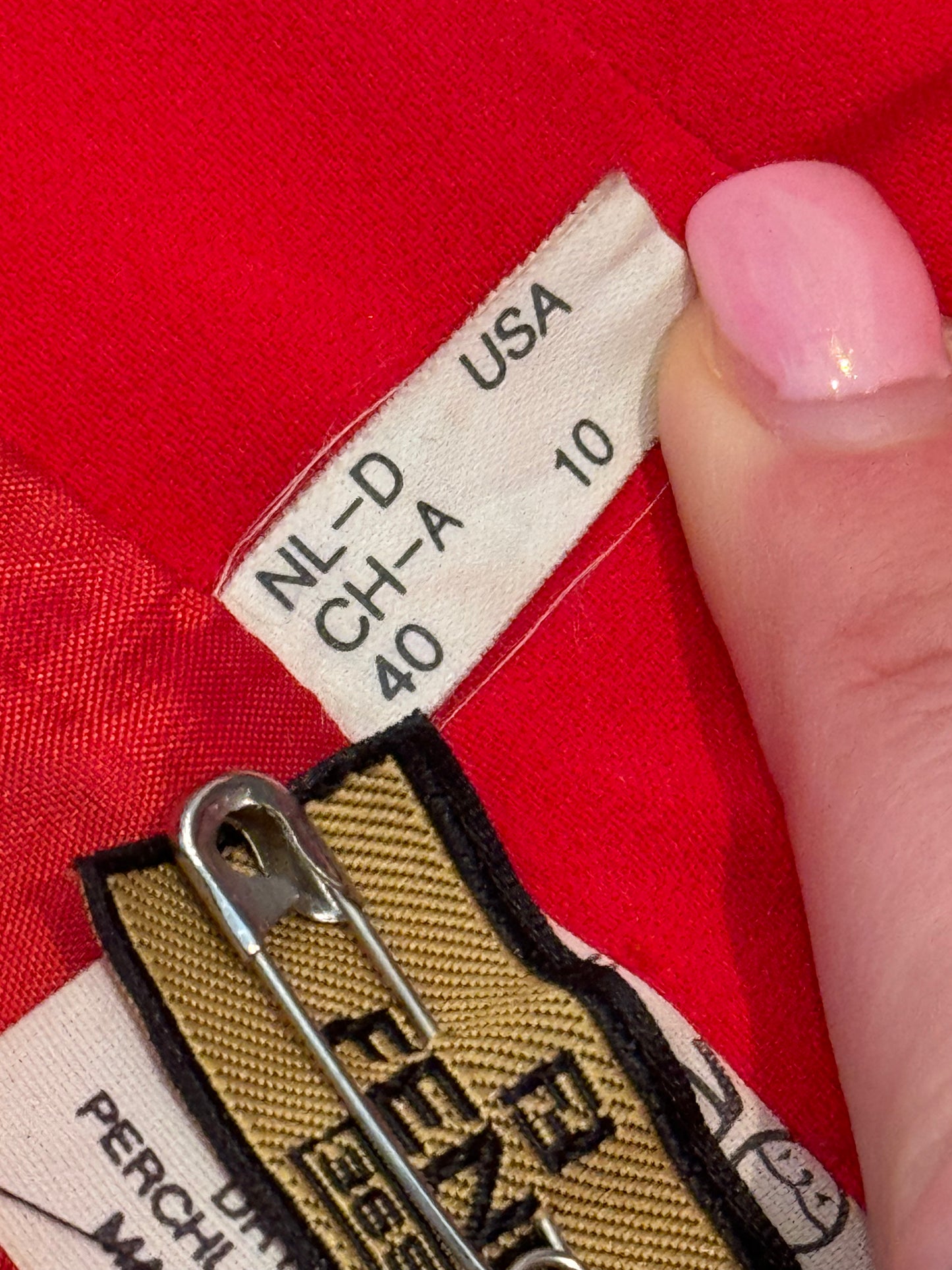 Vintage Fendi 80's Red Wrap Dress - Size 10