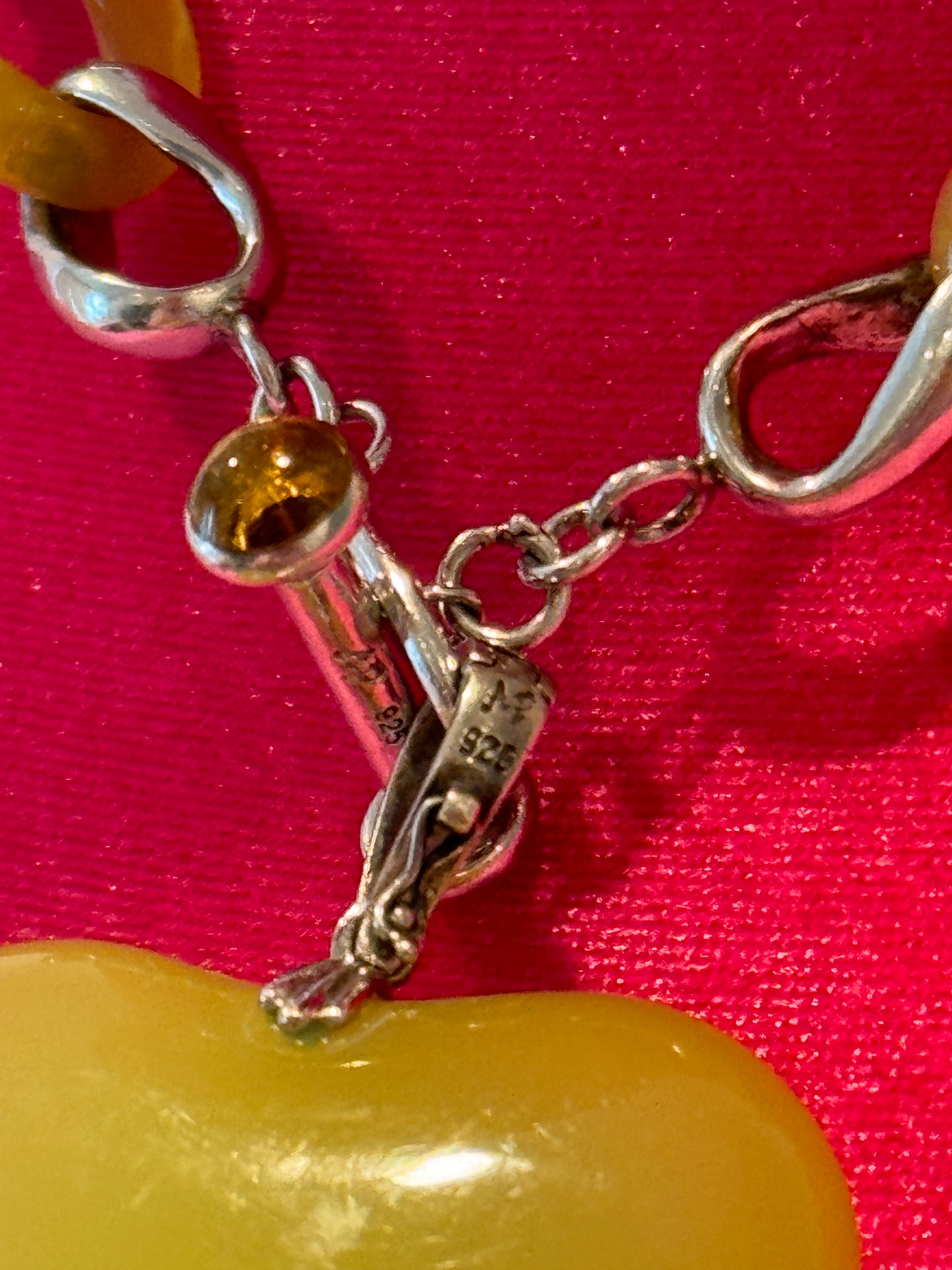Angelique de Paris Sterling Silver Necklace with Encrusted Heart Pendant