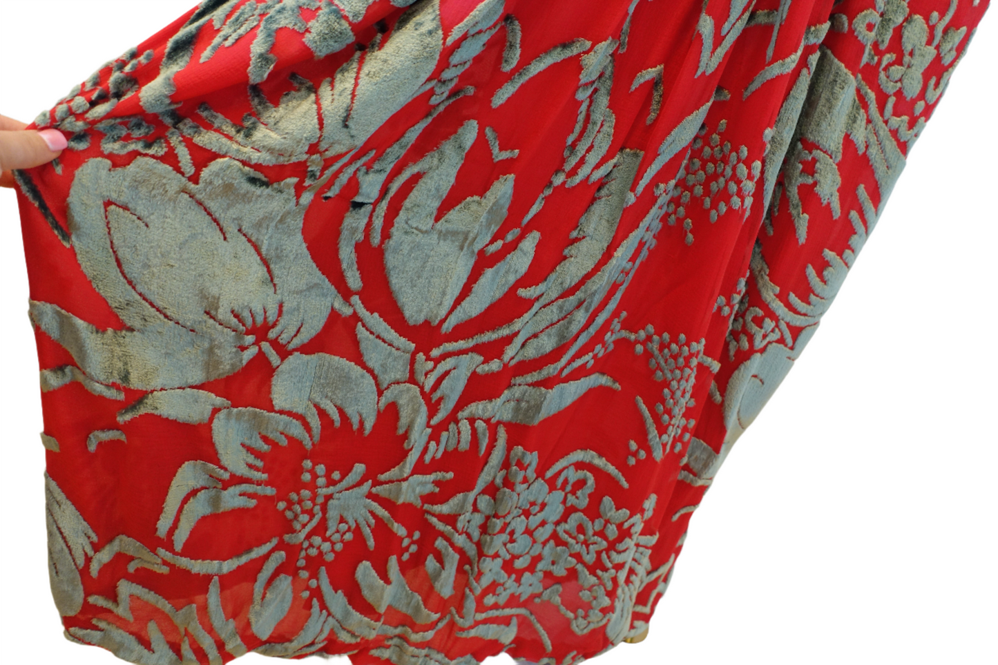 Vintage New Old Stock Bill Blass Clip Cut Silk Dress