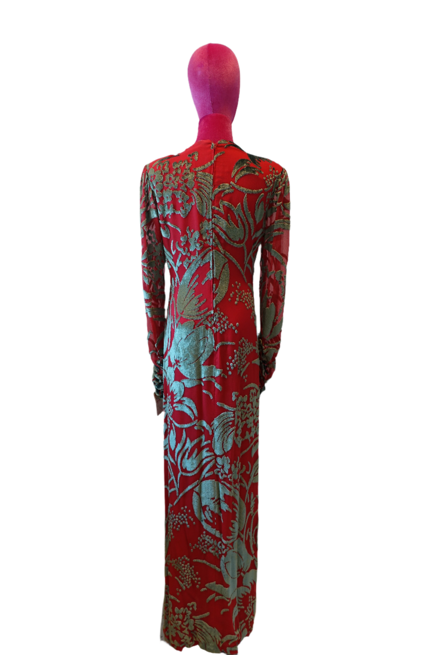 Vintage New Old Stock Bill Blass Clip Cut Silk Dress