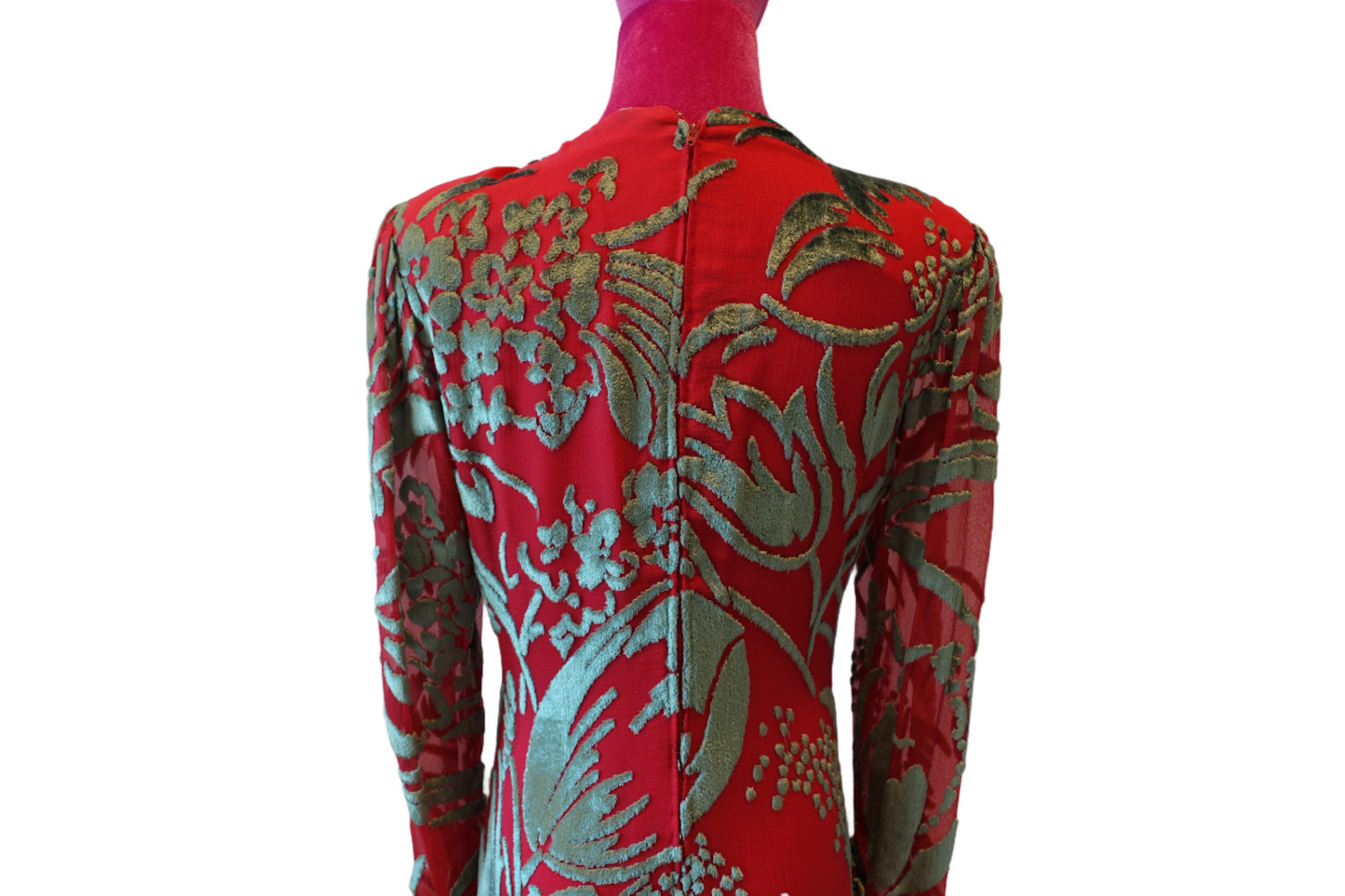 Vintage New Old Stock Bill Blass Clip Cut Silk Dress