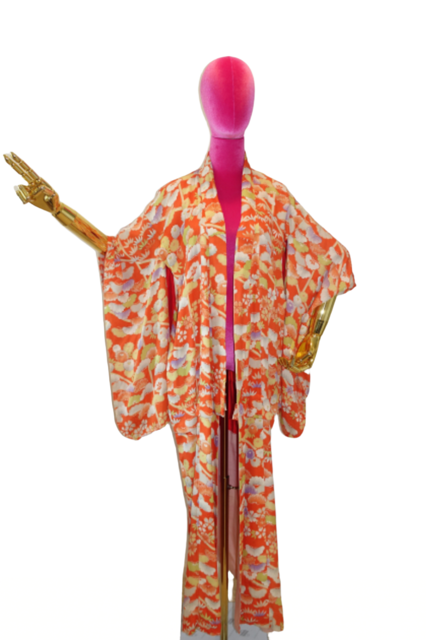 Vintage Deco 1930's-40's Floral Silk 'Watercolor' Kimono